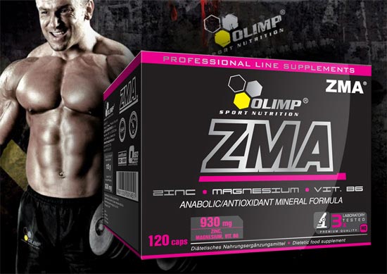 Nahrungsergänzungsmittel auf ZMA-Basis, hergestellt von der Marke Olimp, ideal zur Stimulierung der natürlichen Testosteronproduktion