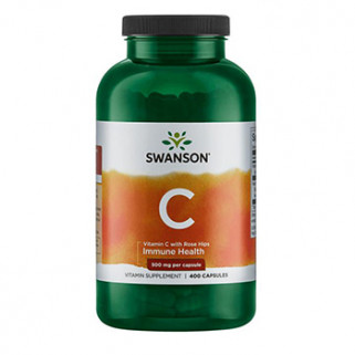 Vitamina C + Rosa Canina 500mg 400cps swanson