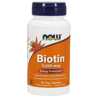 Biotin 5000 mcg 60 cps now foods