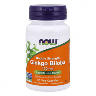 ginkgo biloba 120mg 50cps now foods