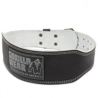 4 INCH Padded Leather Belt - Black gorilla wear