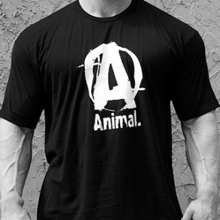 Animal T-Shirt Logo A Black