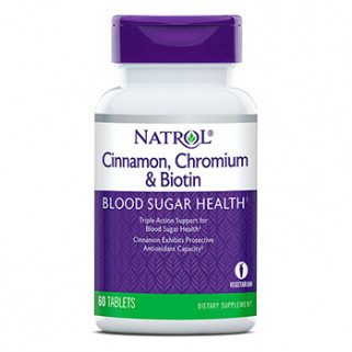 cinnamon chromium biotin 60tab natrol