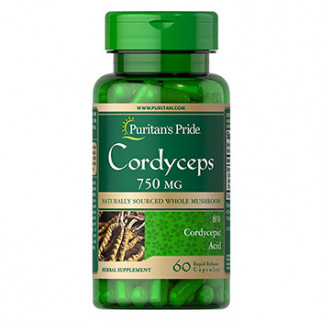 Cordyceps Mushroom 750mg 60cps puritan's pride