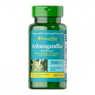 Ashwagandha Extract 500mg 60cps puritan's pride